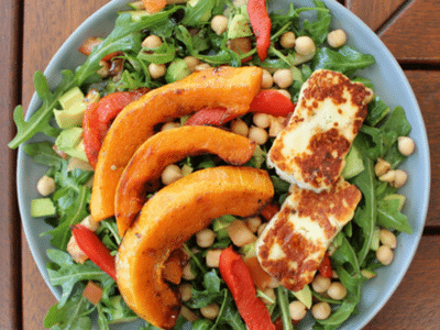 Roasted Pumpkin & Capsicum Salad