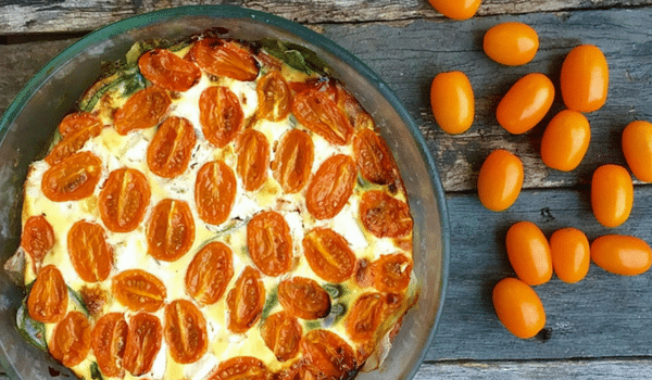 Golden Grape Tomato Frittata