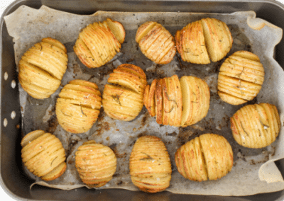 Garlic & Rosemary Hasselback Potatoes