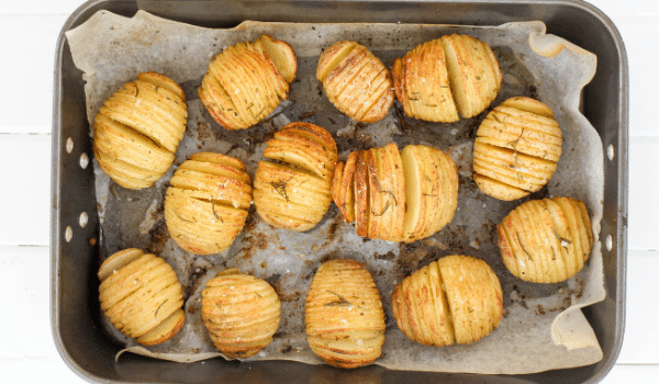 Garlic & Rosemary Hasselback Potatoes