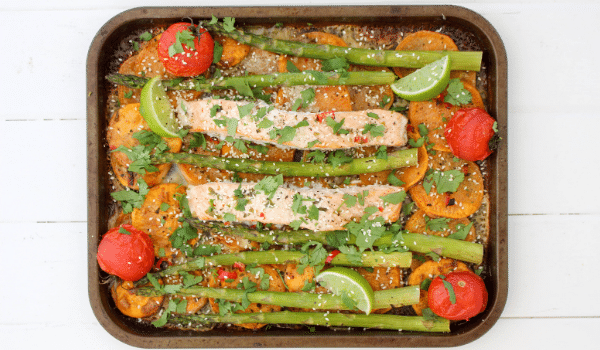 One Tray Thai Coconut Salmon