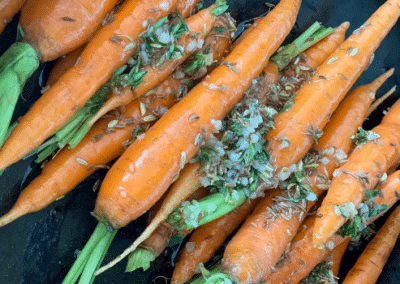 Honey Roasted Carrots with Herbed Yoghurt